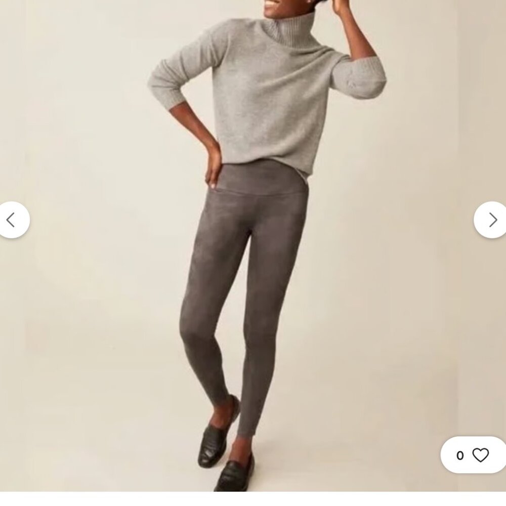 J McLaughlin Lori Faux Suede Leggings Charcoal XS NWT